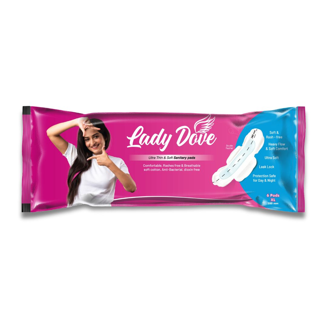 Lady Dove XL 280mm cotton soft | comfortable | leak-free & quick absorption Sanitary Pad